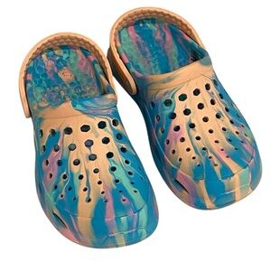 Joybees Rainbow Sherbet Water Garden Clogs - Brand New - Size 8